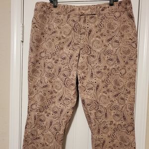 Lane Bryant Paisley Print Crops (vintage)
